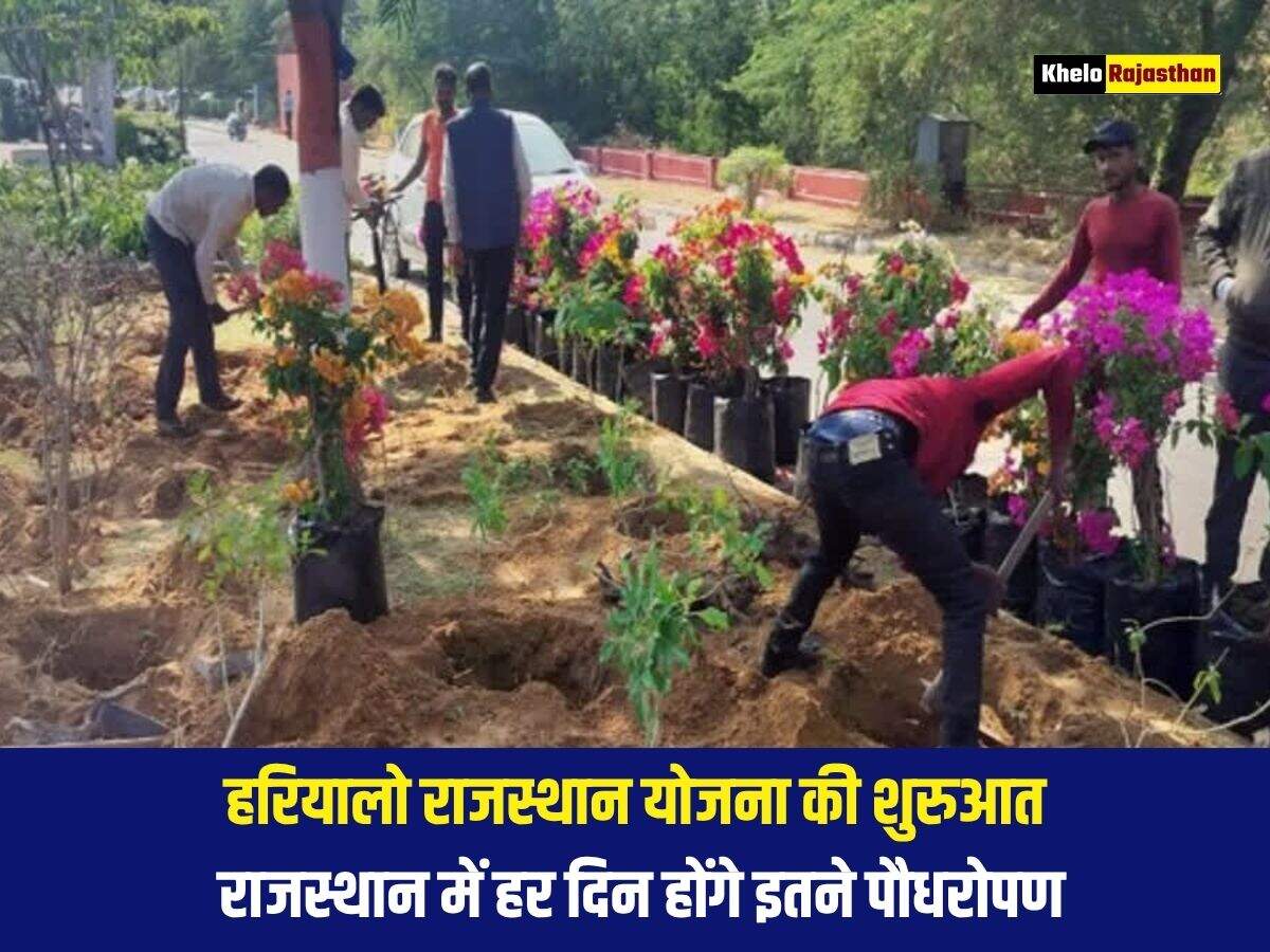 हरियालो राजस्थान योजना की शुरुआत, राजस्थान में हर दिन होंगे इतने पौधरोपण