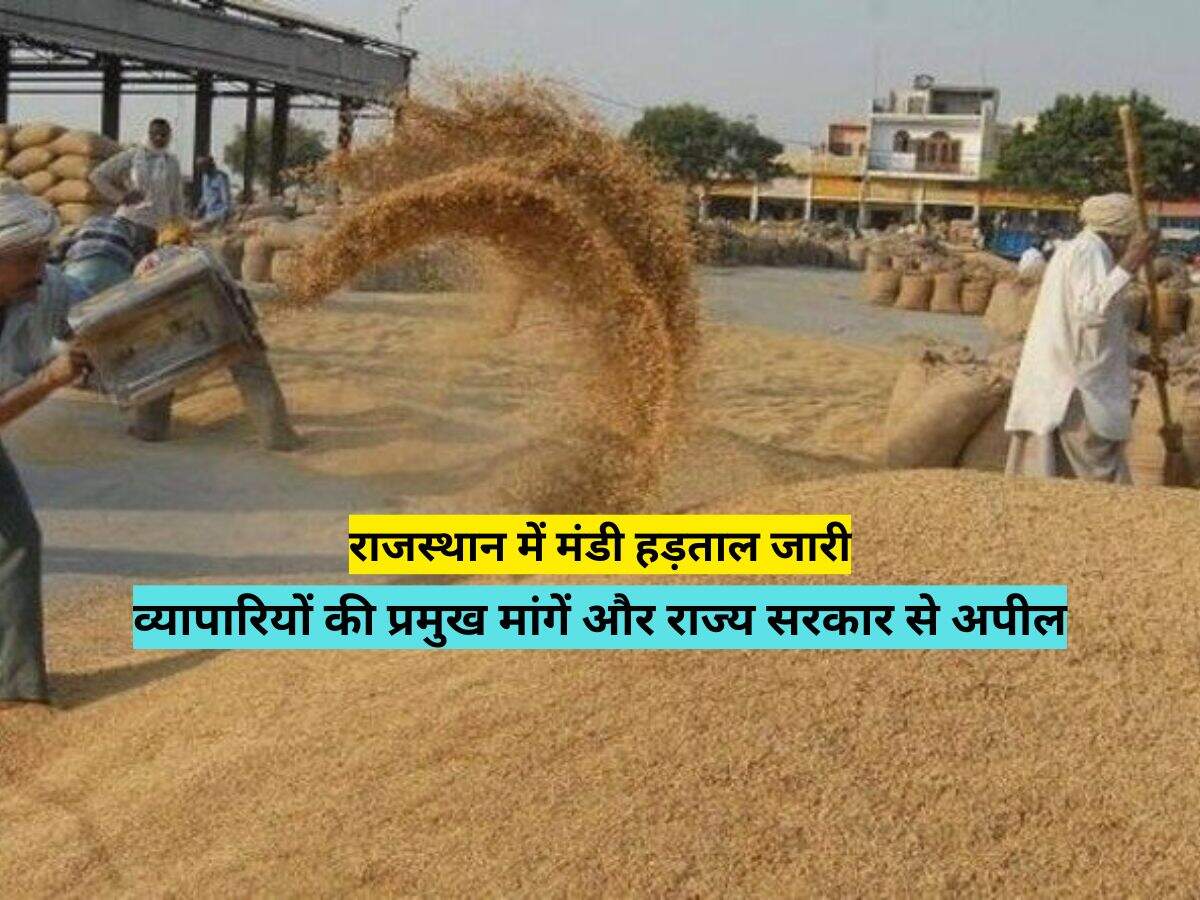 राजस्थान में मंडी हड़ताल जारी, व्यापारियों की प्रमुख मांगें और राज्य सरकार से अपील